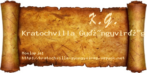 Kratochvilla Gyöngyvirág névjegykártya